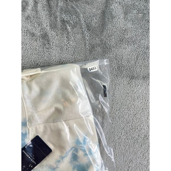 Lucky Brand NWT Tie Dye Lounge Shorts Medium Blue White Comfy Stretchy Waist - Picture 16 of 16